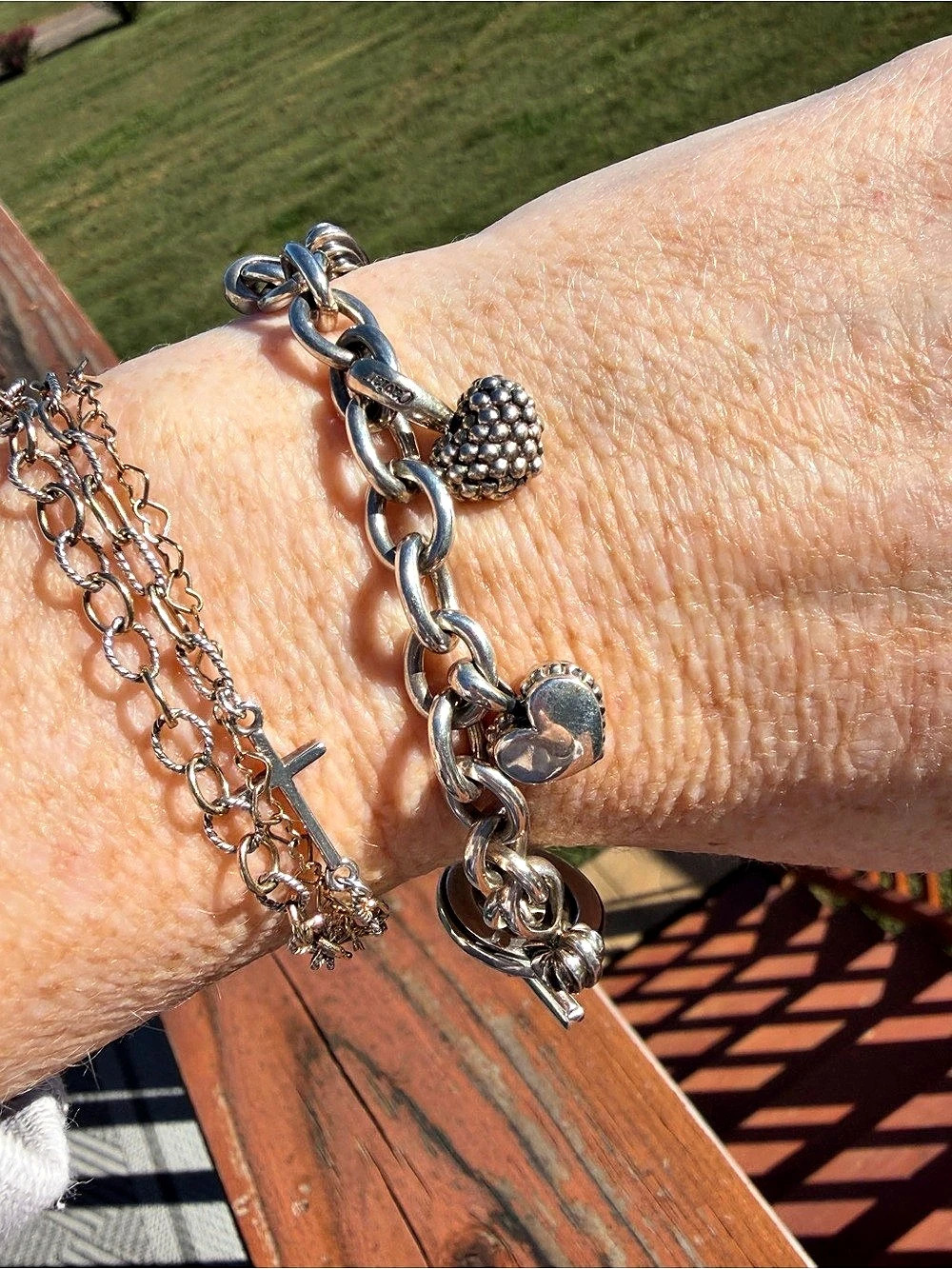 LAGOS Sterling Silver Heart Toggle Charm Bracelet
